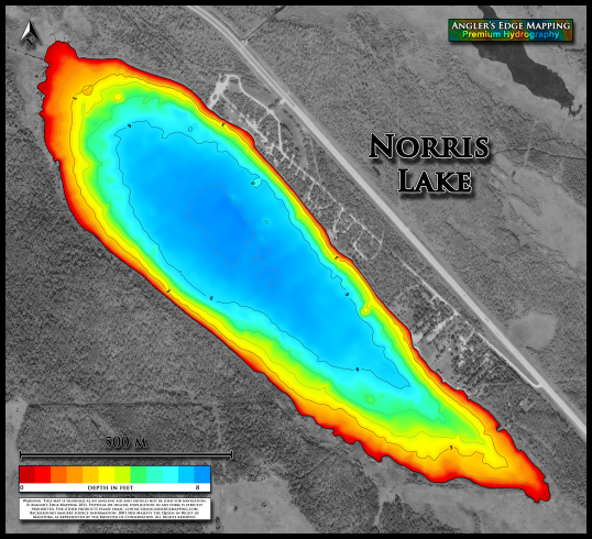 Norris Lake print map | Angler's Edge Mapping